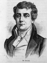 Porträtt av Viscount Louis De Bonald (1754 - 1840).