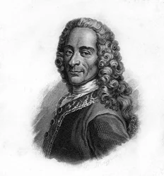 Porträtt av Voltaire, gravyr från 1800-talet