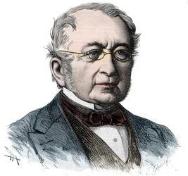 Porträtt av kanslern prins Alexander Mikhailovich Gorchakov (Alexander Gorchakov) (1798-1883) - Gravyr från 1868