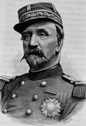 Porträtt av hertigen av Aumale (Charles de Lorraine) (1822 - 1897). Gravyr från slutet av 1800-talet i "Histoire de France"" av H. Martin.