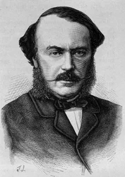 Porträtt av hertigen av Persigny (1808 - 1872). Gravyr från slutet av 1800-talet i "Histoire de France"" av H. Martin.