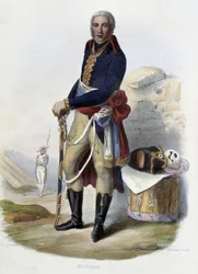 Porträtt av den franske generalen Jean Victor (Jean-Victor) Moreau (1763-1813) - i "" Le Plutarque francais", Ed. Mennechet, Paris