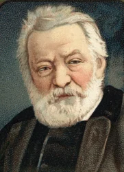 Porträtt av den franske författaren Victor Hugo (1802 - 1885).