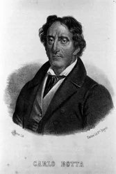 Porträtt av den italienske läkaren och politikern Carlo Botta (1766-1837).
