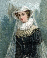 Porträtt av drottningen av Skottland Marie Stuart (1542-1587).