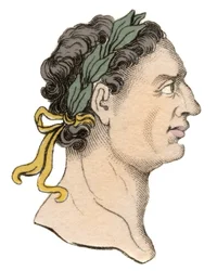 Porträtt av den romerske kejsaren Domitianus (Titus Flavius Domitianus) (51-96 e.Kr.)