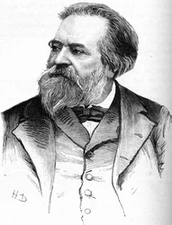 Porträtt av författaren Paul Bocage (1822-1887)