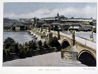 Prag, Karlsbron, sent 1800-tal