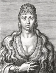 Prinsessan Jeanne av Portugal. Joana. Porträtt.