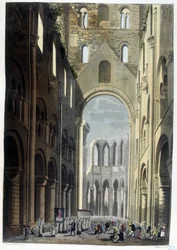 Procession i klostret Jumieges - i "" Den gamla och moderna kostymen"" av Dr. Ferrario, red. Milano