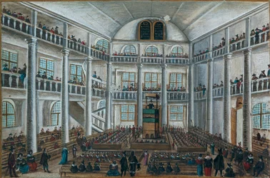 Den protestantiska kyrkan i Charenton, från Book of Friends, Spira
