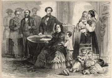Drottning Isabella II av Spanien (Isabella av Bourbon) (1830-1904) och Francois av Assisi av Bourbon eller Francois I av Spanien (1822-1902) tog sin tillflykt med sina barn på slottet Pau i Frankrike efter septemberrevolutionen (Gloriosa) . Bland deras bar