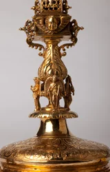 Relikviekors. Metallsmide med juveler. Ursprungsklostret (Saint-Amand Tournai, fd Elnone. 1500-talet. Detalj.