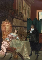 René Descartes (1596-1650) gav lektioner i filosofi till drottning Christine av Sverige (1626-1689), cirka 1649-1650