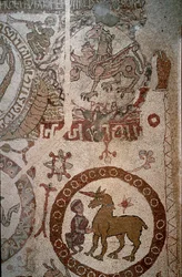 Representation av den imaginära indiska faunan som symboliserar Alexander den stores bedrifter