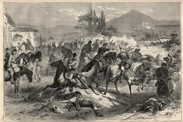 Septemberrevolutionen 1868 i Spanien (Gloriosa): Slaget vid Alcolea nära Cordoba (Cordoba) (20 september