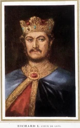 Richard I Lejonets hjärta - från en gravyr från British Museum
