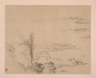 River Scene (albumblad; bläck på siden)