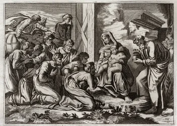 Royaumont Bibeln, Nya testamentet: Tillbedjan av de vise männen.