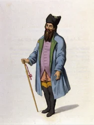 Rysk köpman i Kaluga. Gravyr 1802.
