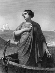 Saint Paule.Roman Patrician (347 till 404) - i "" The Holy Women"". 1852.