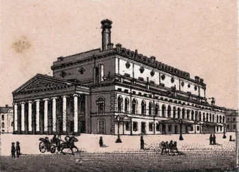 Sankt Petersburg, Ryssland: utsikt över Grand Theatre i Sankt Petersburg i "" Världen illustrerar 168 vyer"" Odaterat (slutet av 1800-talet)