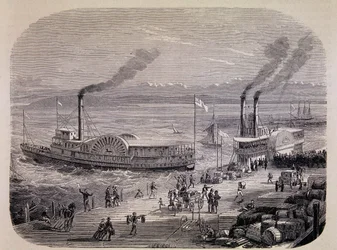 San Francisco Docks and Paddle Wheeled Boats (Kalifornien) - i "Tour du Monde"