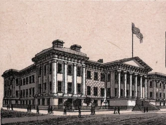 San Francisco, USA: utsikt över United States Branch Mint. i "" Världen illustrerar 168 vyer"" Odaterat (slutet av 1800-talet)