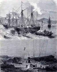 Sök efter spanska galjoners skeppsvrak i Vigo Bay 1702. 1800-talet