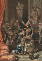 Semiramis, Assyriens och Babyloniens legendariska drottning, och hennes son Ninias.