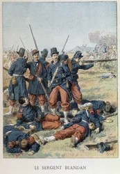 Sergeant Blandan dog under erövringen av Algeriet 1842 - i "" Histoire de France""