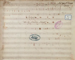 Notblad för Don Giovannis symfoni, opera av Mozart (1812)