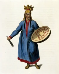 Sibirisk shaman. 1800-talsgravyr