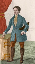 Siecle des Lumieres: porträtt av Denis Diderot (1713-1784), fransk författare och filosof. Gravyr från 1876.