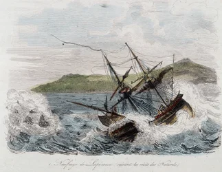 Förlisning av skeppet av Jean-Francois Galaup, greve av La Perouse (Jean Francois Laperouse