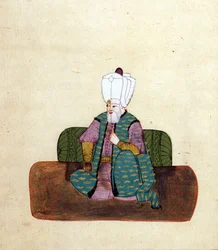Soliman I den storslagna (1494 eller 95-1566), osmansk sultan från 1520 - Museo Correr, Venedig