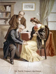 Anfallsanda, Spiritism, medium