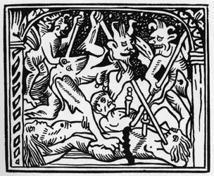 På! på! Djävlar! sus demoner! i ""Great Calendar and Compost of the Shepherds"", Lyon