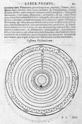 System of Ptolemaios - i "Ephemeride 1630-1680"" av Andrea Argoli