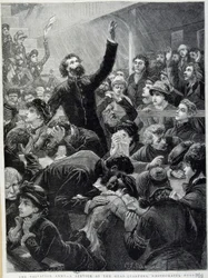 The Armee of Salvation - distribution vid Whitechapel Roads högkvarter 1881