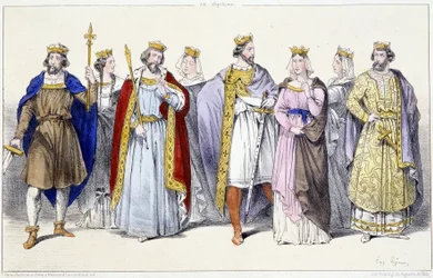 Karolinerna: Hugues Capet, Adelaide, Robert, Constance, Henry I, Anne av Ryssland, Berthe, Philippe I - i ""Kungar och drottningar av Frankrike i tryck", Paris, ed. Snabb