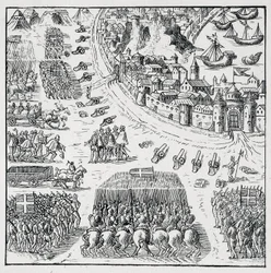 Hertigen av Anjou (Henry III) efter att ha blivit vald till kung av Polen (1573) och tvingats gå och ta denna krona i besittning oupphörligt, upphävdes belägringen av La Rochelle, och Rochellois fick allt de begärde för sig själva och för