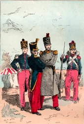 Den franska arméen under Louis Philippes regering 1830 till 1848 - Linje - Gravyr från 1882 i "Histoire de dix ans: 1830-1840"" Louis-Blanc (1811-1882)