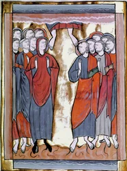Miniatyruppstigningen hämtad från "The Book of Psalms um calendar" eller "Psaltier à l