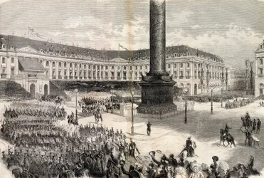 Parisfesterna, Italiens armé som smutsar inför kejsaren på Place Vendome - Guerre d