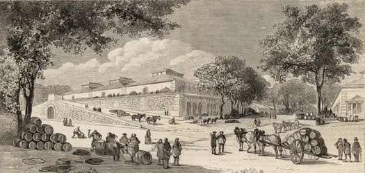 Vinlagret i Paris 1861 - Rue de Languedoc och Côte d