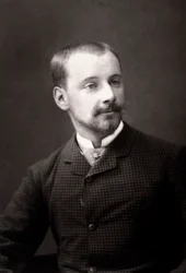Konstnären Albert Maignan fotograferad i samband med Parissalongen 1881