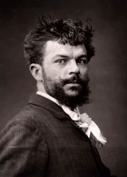Konstnären Georges Haquette porträtterade med anledning av Salongen i Paris 1883
