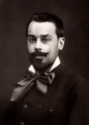 Konstnären Jean Geoffroy porträtterade med anledning av Salongen i Paris 1883