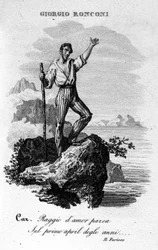 Barytonen Giorgio Ronconi i operan "" Den rasande på ön Santo Domingo ".